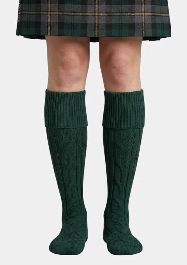 Green Kilt Socks Front View