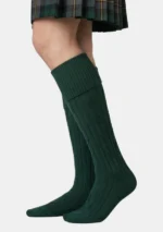 Green Kilt Socks Left Side View