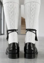 Men's Black Ghillie Brogues Back View