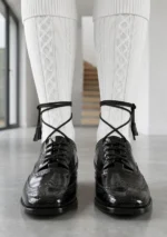 Men's Black Ghillie Brogues Front View