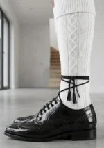 Men's Black Ghillie Brogues Side View
