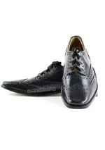 Traditional Scottish Black Ghillie Brogues Back Side