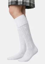 White Kilt Socks Left Side View