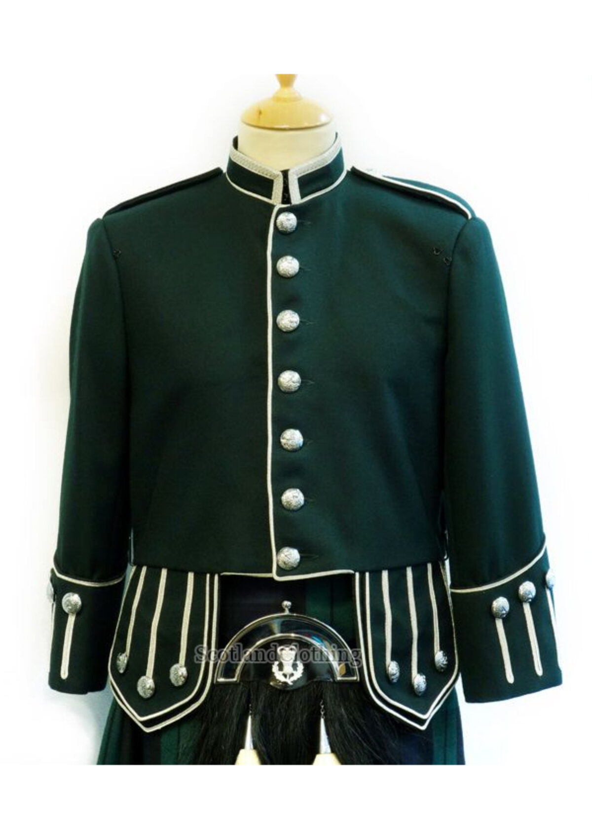 30 To 60 " Brand New Military Piper Drummer Doublet Tunic Blue Jacket 100% Wool 