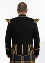 Black Men Military Drummer Doublets Back View
