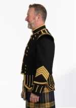 Black Men Military Drummer Doublets Left Side View