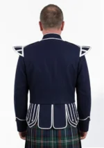 Blue Military Drummer Doublet Jacket Back View
