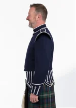 Blue Military Drummer Doublet Jacket Left Side View