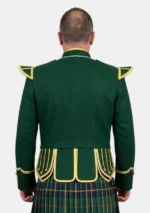 Green Military Drummer Doublets Jacket Back View
