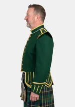 Green Military Drummer Doublets Jacket Left Side View