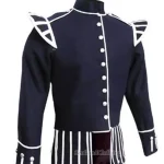 Premium Quality Hand Made Traditional Scottish Blue Military Drummer Doublet