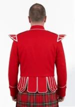 Red Military Drummer Doublet Jacket Back View