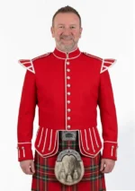 Red Military Drummer Doublet Jacket Front View