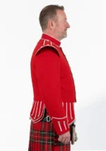 Red Military Drummer Doublet Jacket Right Side View