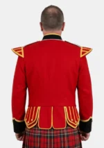 Red Military Drummer Doublets Jacket Back View