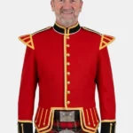 Red Military Drummer Doublets Jacket Front View