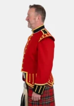 Red Military Drummer Doublets Jacket Left Side View