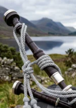 Scottish Silver Silk Bagpipe Cords