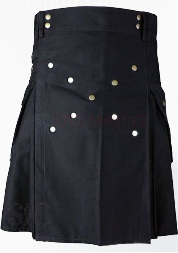 Diseño de color negro de falda escocesa de trabajo de la mejor calidad 7