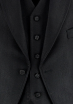 Premium Quality Black Argyle Tweed Jacket with Vest
