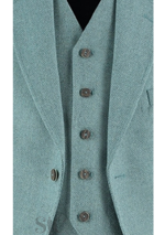 Premium Quality Green Tweed Argyle Jacket And Vest