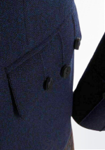 Premium Quality Navy Blue Tweed Argyle Jacket Design 5