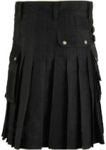 Best Quality Scottish Kilt Black Cotton Design 13