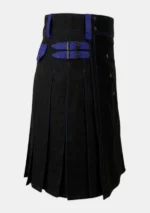 Black & Blue Deluxe Modern Kilt Right