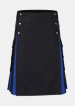 Black & Blue Hybrid Kilt