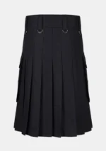 Black & Blue Hybrid Kilt Back