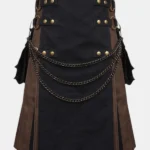 Black & Brown Fashion Hybrid Utility Kilt