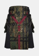 Black Canvas Camouflage Kilt
