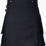 Black Cotton Black Watch Hybrid Tartan Kilt Design 21