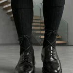 Black Ghillie Brogues For Men's Front View