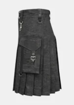Black Gothic Utility Kilt Left