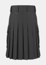 Black Highland Utility Kilt Back