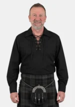 Black Jacobite Ghillie Shirt Front View