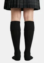 Black Kilt Socks Back View