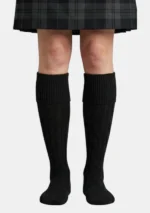 Black Kilt Socks Front View
