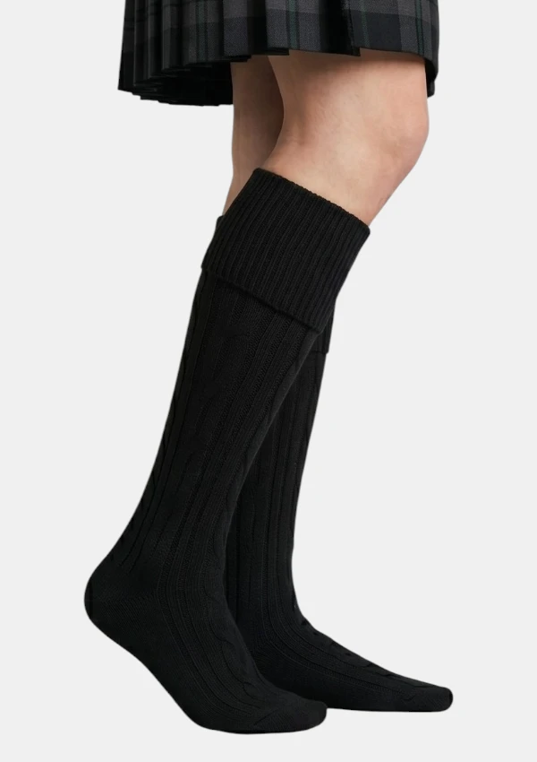Black Kilt Socks Right Side View