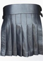 Diseño de estilo gladiador de falda mini de cuero negro 40