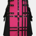 Black & Pink Fashion Utility Kilt