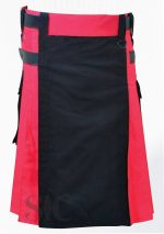 Diseño de falda escocesa híbrida negra-roja-doble 51
