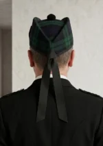 Black Watch Tartan Glengarry Hat Back View