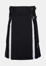 Black & White Cotton Hybrid Kilt