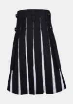 Black & White Cotton Hybrid Kilt Back