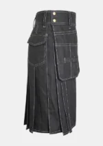 Black Work Utility Kilt Side