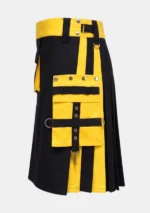 Black & Yellow Hybrid Kilt Left