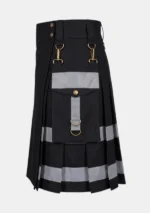 Black and Grey Hybrid Utility Kilt Left