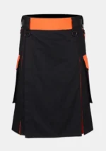 Black and Orange Scottish Utility Kilt